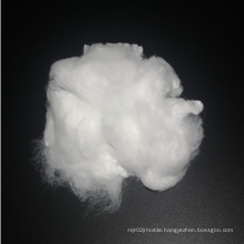 Manufacturer low melt optical Full dull PE PET 1.5D x38mm staple fiber for textile industry